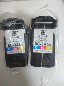 Canon インクカートリッジ BC-341 (3色カラー) 2個set リサイクルインク エコリカ