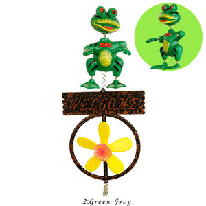 アニマル ガーデン ステイク (カエル) 蛙 プランター 観葉植物 風車 庭 ガーデニング ピック 飾り 杭 グッズ