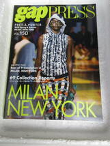 新品　バーゲンブック　お買い得　2020 S/S gap PRESS vol.150 MILAN&NEW YORK (gap PRESS Collections)_画像1