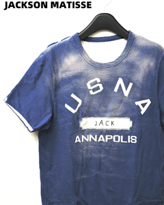 S【JACKSON MATISSE USNA TEE JM08SS005 Navy ジャクソンマティス Tシャツ ネイビー】