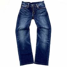 リーバイス LEVIS 502 00502-0295 W28-L33 動きやすい伸縮性 ストレッチ デニム ジーンズ ジーパン 色濃いめ ブルー ストレート■Ja2638_画像2