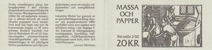 スウェーデン スウェーデンの紙パルプ産業100周年1990 切手帳 未使用 外国切手 