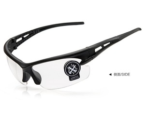 透明 割れない スポーツサングラス UV400夜視鏡☆サイクリング ランニング アウトドア