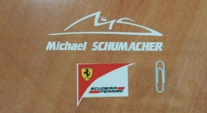 ミハエル・シューマッハ フェラーリ F1 2枚セット ステッカー