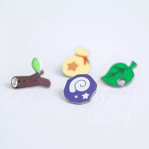 ピンバッチ ピンバッジ どうぶつの森 4点セット