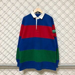 ★ Ralph Lauren ラルフローレン POLO SPORT ポロスポーツ 90's 1992 1993 ワッペン ラガーシャツ M