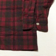 ★ 60's 70's VINTAGE!! ビンテージ WOOL RICH ウールリッチ ボックスウールシャツ 長袖シャツ 猫目ボタン M_画像4