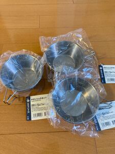 スノーピーク snow peak チタン シェラカップ E-104 3個セット