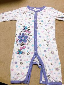 長袖 カバーオール ロンパース 70cm ベビー服 花柄