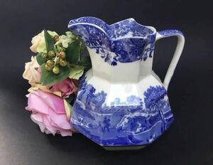  Britain antique * 1891-1900 year the first period ko- plan do Spode blue Italian Large Jug 