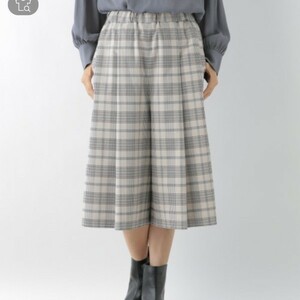 新品タグ付○レプシィム ムジチェックキュロットパンツ