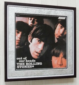 ローリング・ストーンズ/Out of Our Heads/名盤 レコジャケ ポスター額装付き/Rolling Stones/ロック/ロック・アイコン/インテリア/壁飾り