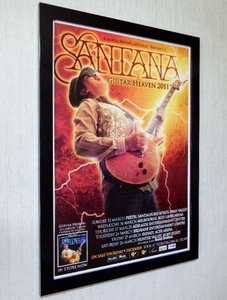 Santana/オリジナル・コンサートツアー・ポスター/オーストラリア 2011/サンタナ/額装/哀愁のヨーロッパ ビンテージ/インテリア/壁飾り