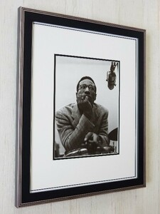  Max * low chi/ art Picture frame /1954 NY/Max Roach/Framed Jazz Drum Great/ Jazz /Jazz/ art frame / retro Vintage / amount attaching 