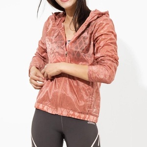  Adidas M lady's Ran see-through jacket regular price 10989 jpy rose pink running windbreaker 