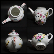 【閑】茶道具 イギリス製 BOW Fine Porcelainティーポット花蝶々急須☆3D1027■_画像4