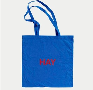 HAY トートバッグ エコバッグ 正規品 青 赤ロゴ