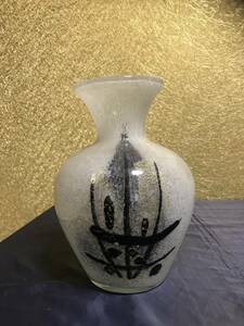 手作り 花瓶　芸ガラス 花瓶 花器 花入 華道具　茶道具　インテリア　昭和レトロ　日本製
