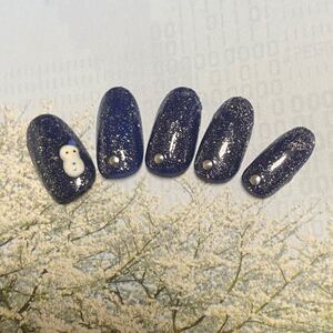 ネイルチップ ジェルネイル 雪だるま 冬