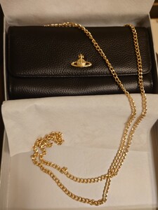 Vivienne Westwood ヴィヴィアン・ウエストウッド 黒 長財布 チェーン 小物入れ ポーチ