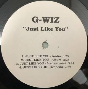 US PROMO ONLY / G-WIZ / JUST LIKE YOU / I GUARANTEE / G-WIZZZ / 2 NITE / 2003 HIPHOP / ORPHEUS RECORDS