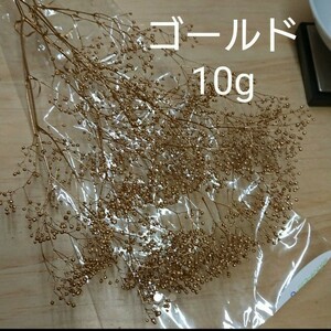 かすみ草 カスミ草 ゴールドプリザ ドライフラワー ハンドメイド はなかんむり材料 髪飾り ハーバリウム 大地農園