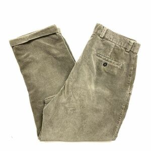 90's ギャップ GAP 2タック 太畝 コーデュロイパンツ (33/30) ダークカーキ系 90年代 旧タグ オールド