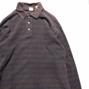 90's USA製 ギャップ GAP ボーダー コットン ポロシャツ (S) 90年代 旧タグ オールド 白タグアメリカ製