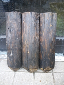 ♪ひなた♪オリジナル 木製杭 全長30cm オーダー可 焼き杭