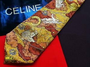 0^o^0ocl!r409 beautiful goods Celine [ Greece myth *./ star seat ] necktie 