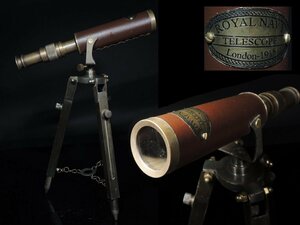 * antique *. sea telescope *ROYAL NAVY*1915*MARINE TELESCPE* tripod attaching *a291