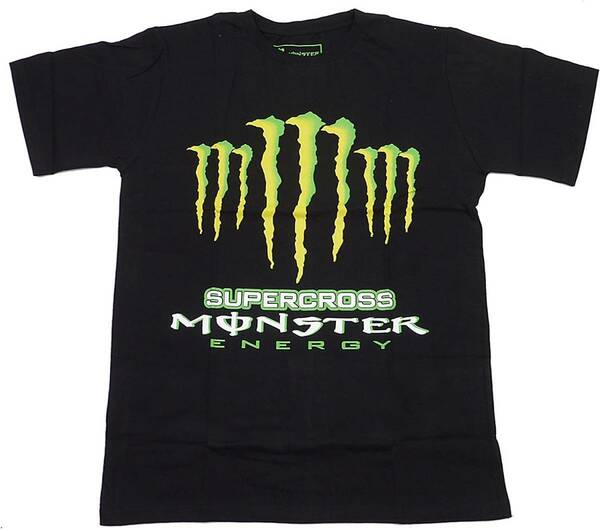 MONSTER ENERGY モンスターエナジー スーパークロス 半袖 Tシャツ （ブラック）(L) [並行輸入品]