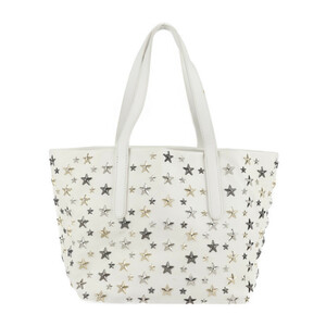 JIMMY CHOO Sophia S Tote Bag Leather White Star Studs Handbag [Genuine Guarantee] Women's Bags, Tote Bags, Others