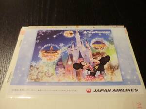 JALjaru Japan Air Lines Disney Land Mickey postcard picture postcard 1 sheets not for sale limited goods rare limitation unused rare thing Novelty aviation goods 