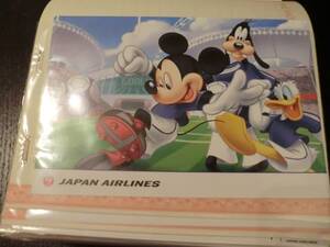 JAL ジャル 日本航空 ディズニー サッカー ミッキー ポストカード 絵葉書 1枚 非売品 限定品 限定 未使用 レア物 ノベルティ アンティーク