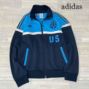 adidas アディダス 長袖 フルジップ M ジャージ ジャケット ネイビー ブルー系 レディース スポーツ サッカー フットサル 練習 カジュアル