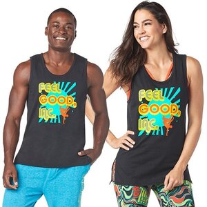ZUMBAウェアフィットネスエアロダンスタンクトップ 男女兼用