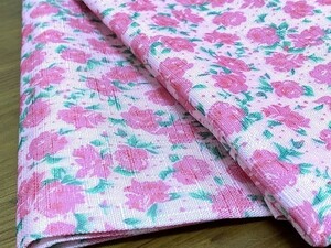  Taiwan retro miscellaneous goods * pink small flower tablecloth Taiwan made * approximately 150x118cm rectangle 