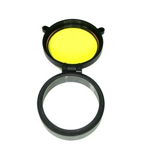 透明黄色クリアイエロー型フリップオープンスコープカバー バトラーキャップ69mm新品 スコープ レンズ 保護 ドットサイト カバー の画像1