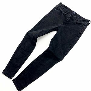  Gap * GAP Denim pants stretch Short leg W27 black tapered black jeans slim skinny ji- bread #Ja2668