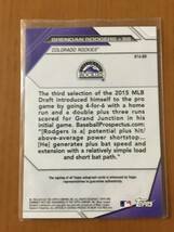 【Rockies/Brendan Rodgers】 2016 Bowman's Best Auto_画像2