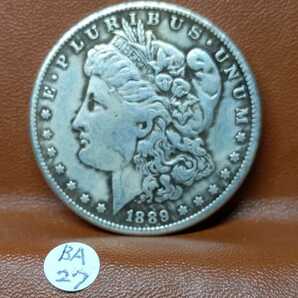 Ω1889年 アメリカ モルガンダラー 1ドル 米国リバティ レア記念 メダルコイン 希少骨董 古銭硬貨銀貨 外国復刻参考レプリカ BA27の画像1