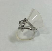 【質屋 尾張屋商店 東京】 ☆仕上済☆ Pt900 プラチナ ダイヤモンドレディースリング #9 0.320ct _画像2