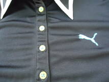送料無料　即決美品★　レディース　プーマ 　ゴルフ　ブラック　ポロシャツ 半袖シャツ　 サイズM　★_画像4