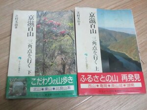  capital . 100 mountain triangle point . line top and bottom volume .. lawn grass . writing ./.... selection of books /1992*1993 year Kyoto Shiga. mountain 