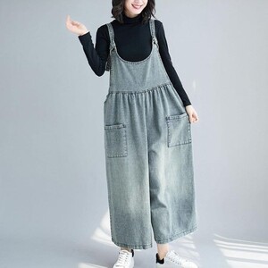 デニム サロペット オーバーオール パンツ
