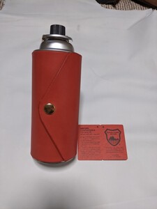 栃木レザー オイルサドルレザー CB缶カバー B品レッド