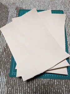 国産 ヌメ革 タンニン鞣し A4 きなり 3枚セット