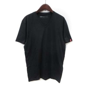 リーバイス Levi's Tシャツ カットソー Vネック 半袖 黒 ブラック /YI メンズ