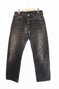 リーバイス Levi's 90s 501 UK製 Black Denim Pants ブラック デニム パンツ 33 黒 ブラック ブランド古着ベクトル 中古 211026 /108
